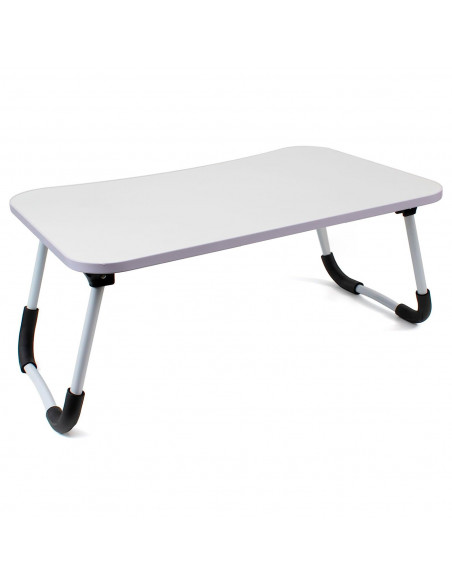 Tradineur - Bandeja plegable para cama - Fabricado en madera - Disfruta de tus actividades en la comodidad de la cama - 60 x 40