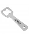 Tradineur - Juego de 2 descapsuladores planos de acero inoxidable 10,5 cm, abrebotellas de cerveza con agujero para colgar, dise