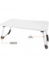 Tradineur - Bandeja plegable para cama - Fabricado en madera - Disfruta de tus actividades en la comodidad de la cama - 60 x 40