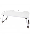Tradineur - Bandeja plegable para cama - Fabricado en madera - Disfruta de tus actividades en la comodidad de la cama - 60 x 40