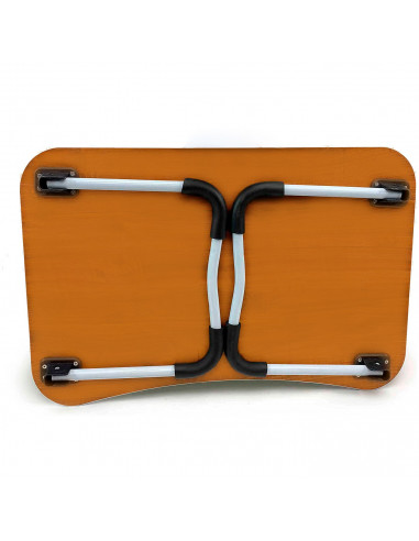 Tradineur - Bandeja plegable para cama - Fabricado en madera - Disfruta de tus actividades en la comodidad de la cama - 60 x 40