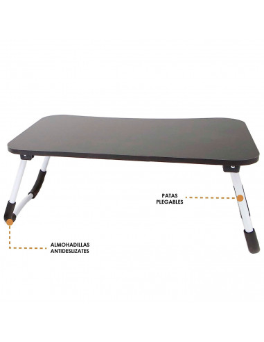 Tradineur - Bandeja plegable para cama - Fabricado en Madera - Disfruta de tus actividades en la comodidad de la cama - 60 x 40
