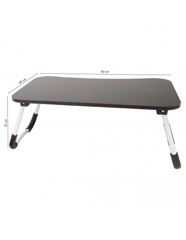 Tradineur - Bandeja plegable para cama - Fabricado en Madera - Disfruta de tus actividades en la comodidad de la cama - 60 x 40