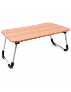 Tradineur - Bandeja plegable para cama - Fabricado en madera - Disfruta de tus actividades en la comodidad de la cama - 60 x 40