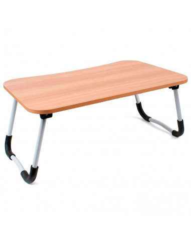 Tradineur - Bandeja plegable para cama - Fabricado en madera - Disfruta de tus actividades en la comodidad de la cama - 60 x 40