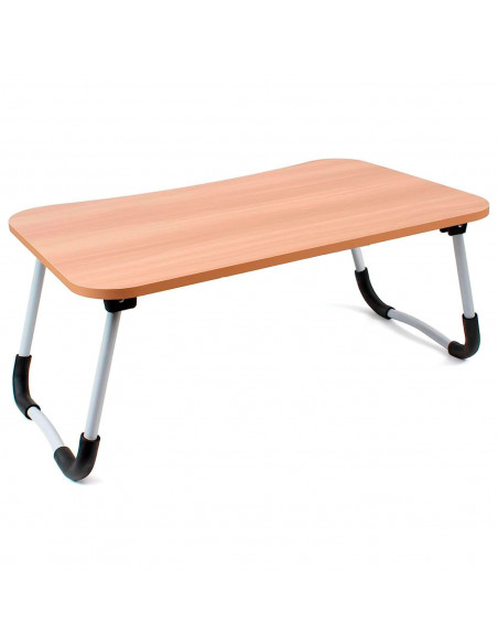 Tradineur - Bandeja plegable para cama - Fabricado en madera - Disfruta de tus actividades en la comodidad de la cama - 60 x 40