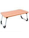 Tradineur - Bandeja plegable para cama - Fabricado en madera - Disfruta de tus actividades en la comodidad de la cama - 60 x 40