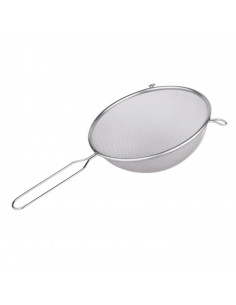 Tradineur - Colador de acero inoxidable de malla con doble soporte , de 20 cm de diámetro y 8 cm de alto. Escurridor para realiz