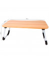 Tradineur - Bandeja plegable para cama - Fabricado en madera - Disfruta de tus actividades en la comodidad de la cama - 60 x 40