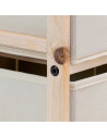 Tradineur - Mesa Auxiliar de madera con 3 Niveles de altura - Cajones de tela - Almacenamiento y organización - Incluye tornillo