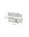 Tradineur - Cerrojo para puerta - Pestillo multifunción de acero inoxidable - Pasador de seguridad, fácil colocación mediante to