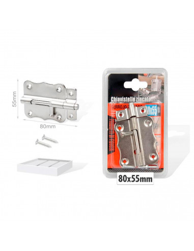Tradineur - Cerrojo para puerta - Pestillo multifunción de acero inoxidable - Pasador de seguridad, fácil colocación mediante to