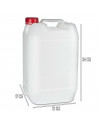 Tradineur - Garrafa Cuadrada - Fabricado en plástico - Apto para uso alimentario - ideal para almacenar y transportar agua, bebi