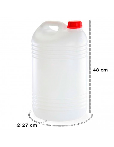 Tradineur - Garrafa Redonda - Fabricado en plástico - Apto para uso alimentario - ideal para almacenar y transportar agua, bebid
