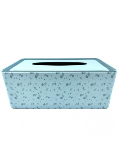 Tradineur - Caja de pañuelo de metal - Diseño Hoja - Ideal para su uso en el baño, el dormitorio, la sala de estar, la oficina -