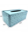 Tradineur - Caja de pañuelo de metal - Diseño Hoja - Ideal para su uso en el baño, el dormitorio, la sala de estar, la oficina -