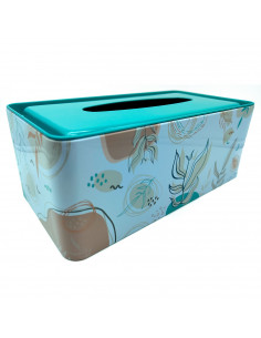Tradineur - Caja de pañuelo de metal - Diseño Ramas - Ideal para su uso en el baño, el dormitorio, la sala de estar, la oficina