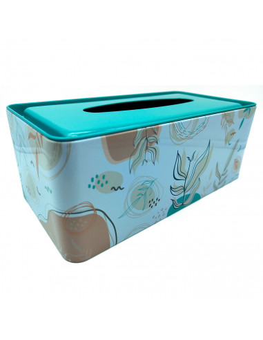 Tradineur - Caja de pañuelo de metal - Diseño Ramas - Ideal para su uso en el baño, el dormitorio, la sala de estar, la oficina