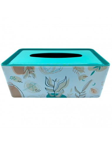 Tradineur - Caja de pañuelo de metal - Diseño Ramas - Ideal para su uso en el baño, el dormitorio, la sala de estar, la oficina