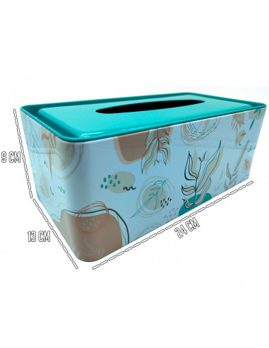 Tradineur - Caja de pañuelo de metal - Diseño Ramas - Ideal para su uso en el baño, el dormitorio, la sala de estar, la oficina