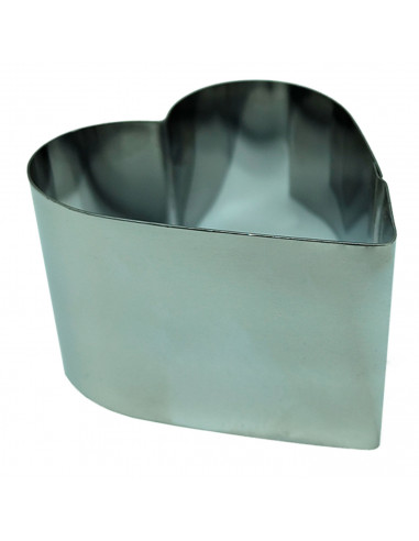 Tradineur - Set de 3 moldes en forma de corazón con tapa - fabricado en metal - Ideal para pastelería y repostería - 4 x 6 x 6 c