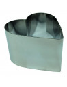 Tradineur - Set de 3 moldes en forma de corazón con tapa - fabricado en metal - Ideal para pastelería y repostería - 4 x 6 x 6 c