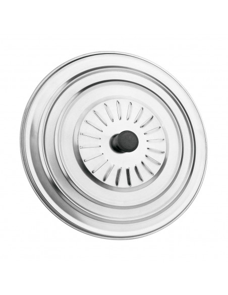 Tapa multiusos de acero inoxidable con pomo de 34 cm de diámetro, para distintos tipos de sartenes. Tapadera de inox para evitar
