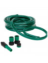 Tradineur - Manguera de riego flexible 3 capas con accesorios, regar jardín, huerto, coche, labores agrícolas, 20 bar, Ø12 mm, 3