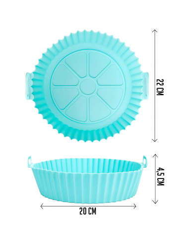 Tradineur - Base de silicona para freidora de aire - Fabricación en silicona para apto alimenticio - Impermeable y antiadherente