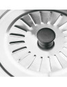 Tapa multiusos de acero inoxidable con pomo de 34 cm de diámetro, para distintos tipos de sartenes. Tapadera de inox para evitar