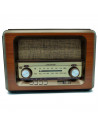 Tradineur - Radio vintage "Hip Hop" portátil - Bluetooth - Bandas AM/FM/SW - Batería recargable - Ranuras USB y TF - Antena retr