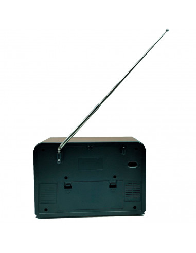 Tradineur - Radio vintage "Hip Hop" portátil - Bluetooth - Bandas AM/FM/SW - Batería recargable - Ranuras USB y TF - Antena retr