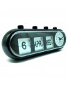 Tradineur - Reloj Despertador Vintage Modelo "Titan" - Fecha abatible - También incluye reloj analógico - 9 x 24 x 7 cm 