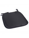 Tradineur - Cojín para sillas - Fabricado 100% Poliéster - Fácil de limpiar y Comodidad ergonómica - 39 x 39 x 3 cm - Color Negr