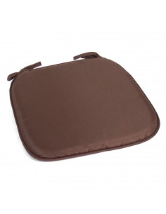 Tradineur - Cojín para sillas - Fabricado 100% Poliéster - Fácil de limpiar y Comodidad ergonómica - 39 x 39 x 3 cm - Color Marr