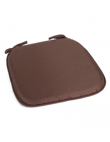 Tradineur - Cojín para sillas - Fabricado 100% Poliéster - Fácil de limpiar y Comodidad ergonómica - 39 x 39 x 3 cm - Color Marr