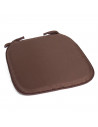Tradineur - Cojín para sillas - Fabricado 100% Poliéster - Fácil de limpiar y Comodidad ergonómica - 39 x 39 x 3 cm - Color Marr