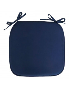 Tradineur - Cojín para sillas - Fabricado 100% Poliéster - Fácil de limpiar y Comodidad ergonómica - 39 x 39 x 3 cm - Color Azul