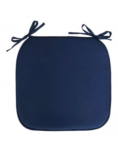 Tradineur - Cojín para sillas - Fabricado 100% Poliéster - Fácil de limpiar y Comodidad ergonómica - 39 x 39 x 3 cm - Color Azul