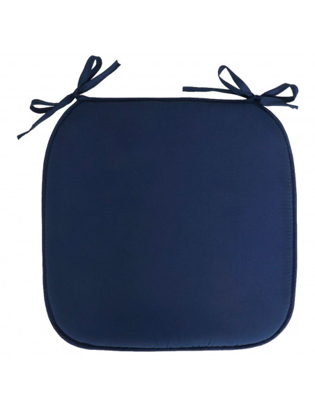 Tradineur - Cojín para sillas - Fabricado 100% Poliéster - Fácil de limpiar y Comodidad ergonómica - 39 x 39 x 3 cm - Color Azul