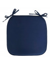 Tradineur - Cojín para sillas - Fabricado 100% Poliéster - Fácil de limpiar y Comodidad ergonómica - 39 x 39 x 3 cm - Color Azul