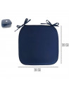 Tradineur - Cojín para sillas - Fabricado 100% Poliéster - Fácil de limpiar y Comodidad ergonómica - 39 x 39 x 3 cm - Color Azul