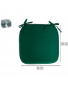 Tradineur - Cojín para sillas - Fabricado 100% Poliéster - Fácil de limpiar y Comodidad ergonómica - 39 x 39 x 3 cm - Color Verd