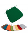 Tradineur - Cojín para sillas - Fabricado 100% Poliéster - Fácil de limpiar y Comodidad ergonómica - 39 x 39 x 3 cm - Color Verd