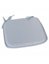 Tradineur - Cojín para sillas - Fabricado 100% Poliéster - Fácil de limpiar y Comodidad ergonómica - 39 x 39 x 3 cm - Color Gris