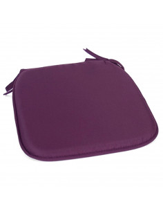 Tradineur - Cojín para sillas - Fabricado 100% Poliéster - Fácil de limpiar y Comodidad ergonómica - 39 x 39 x 3 cm - Color Mora