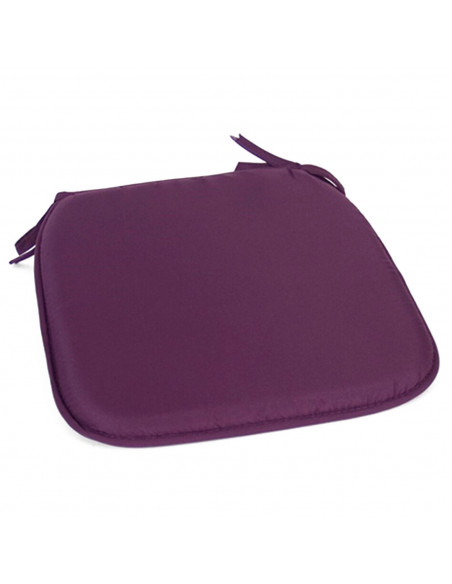 Tradineur - Cojín para sillas - Fabricado 100% Poliéster - Fácil de limpiar y Comodidad ergonómica - 39 x 39 x 3 cm - Color Mora
