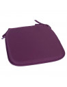 Tradineur - Cojín para sillas - Fabricado 100% Poliéster - Fácil de limpiar y Comodidad ergonómica - 39 x 39 x 3 cm - Color Mora
