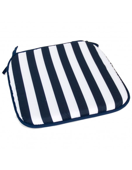 Tradineur - Cojín para sillas - Fabricado 100% Poliéster - Fácil de limpiar y Comodidad ergonómica - Diseño a rayas - 39 x 39 x Tradineur - Cojín para sillas - Fabricado 100% Poliéster - Fácil de limpiar y Comodidad ergonómica - Diseño a rayas - 39 x 39 x
