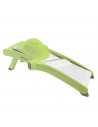 Tradineur - Mandolina de cocina con pié de multiples cortes, abs y acero inoxidable, cortador de verduras de 5 posiciones, 39 x